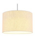 Thea Cylindrical Pendant Ceiling Light Matt Gunmetal Linen Cream Shade LED 3000K-4