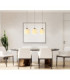 Thea Bar Pendant Ceiling Light Matt Gunmetal Linen Cream Shade LED 3000K-8