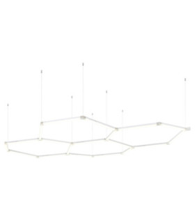 Honeycomb Pendant Ceiling Light White LED 4000K-1