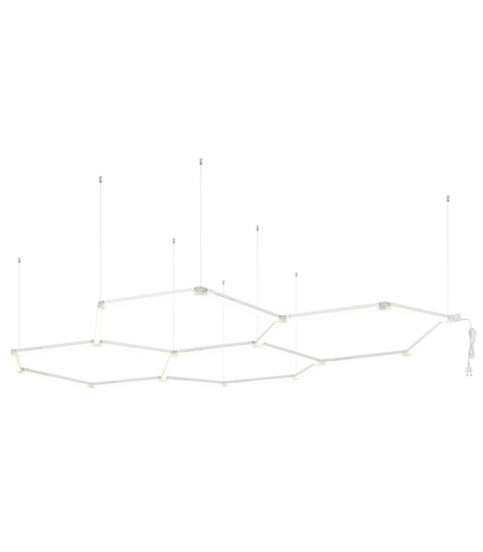 Honeycomb Pendant Ceiling Light White LED 4000K-9