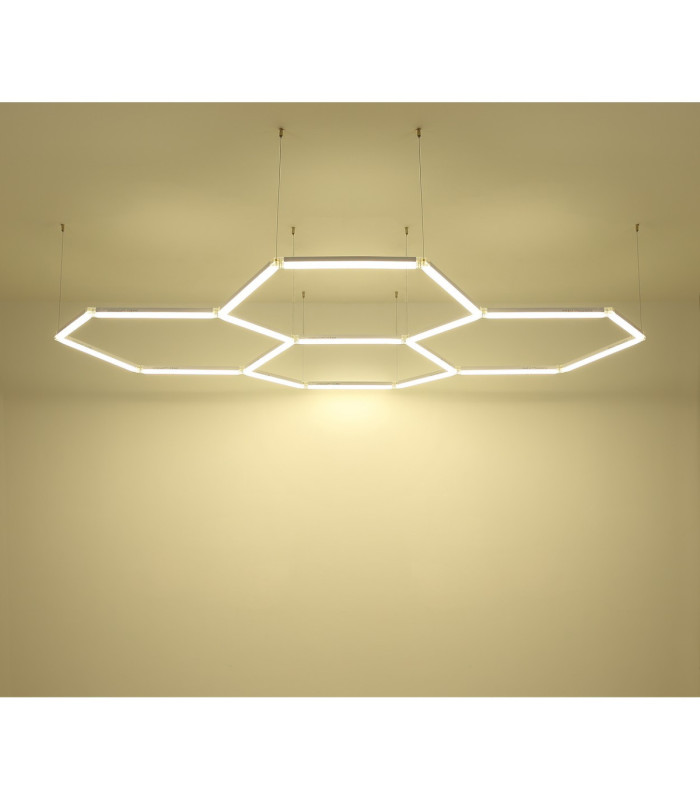 Honeycomb Pendant Ceiling Light White LED 4000K-10