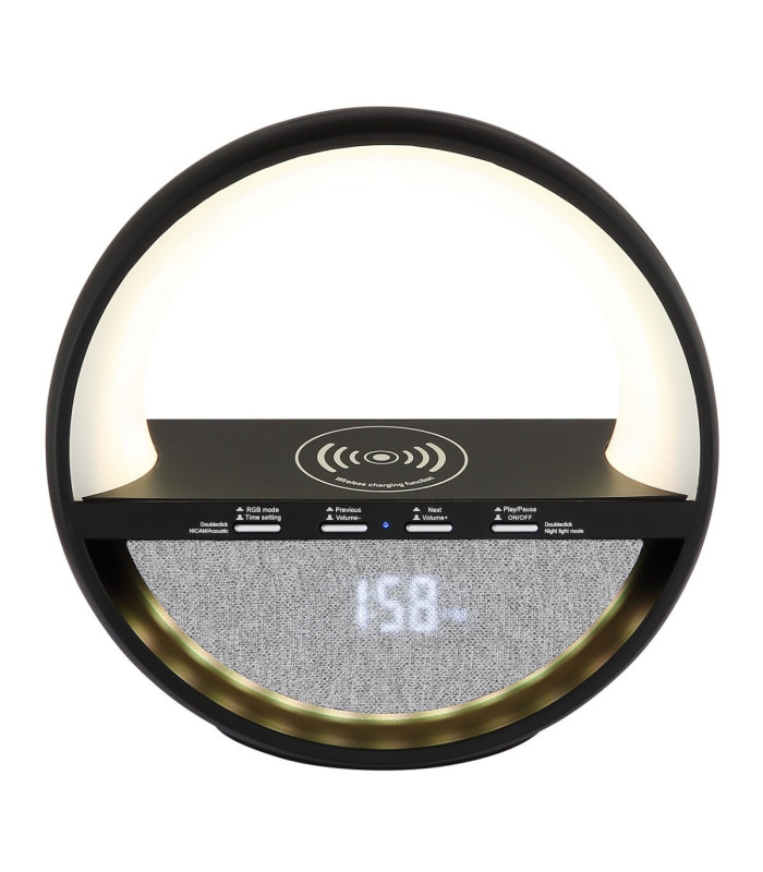 Soundra Bedside Table Lamp Matt Black RGB LED