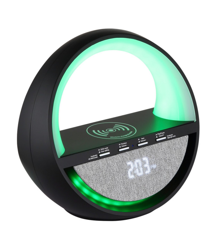 Soundra Bedside Table Lamp Matt Black RGB LED
