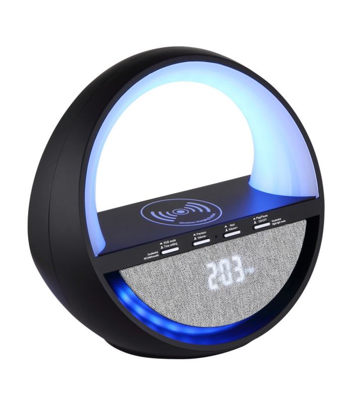 Soundra Bedside Table Lamp Matt Black RGB LED