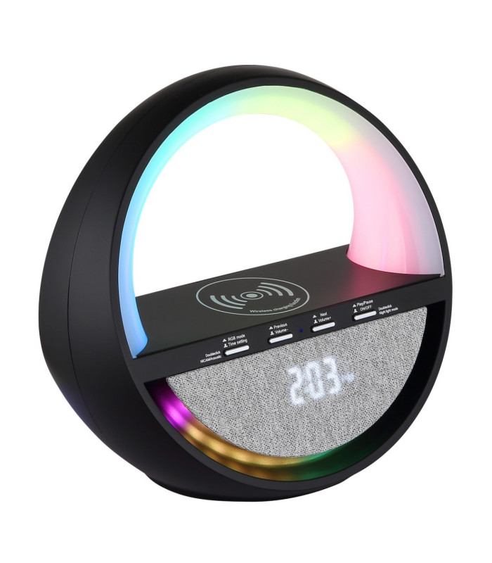 Soundra Bedside Table Lamp Matt Black RGB LED