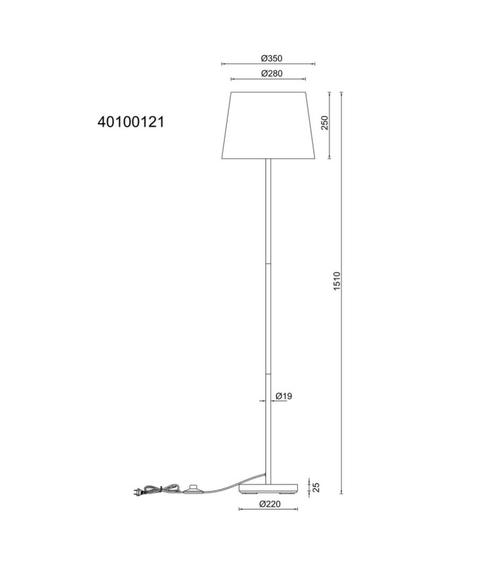 Joris Table Lamp with Round Tapered Shade Champagne E27-9