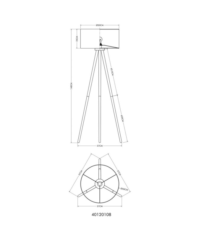 Stabilo Tripod Floor Lamp Matt Black E27-8