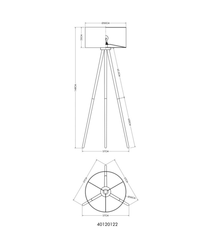 Stabilo Tripod Floor Lamp Matt Sand E27-8