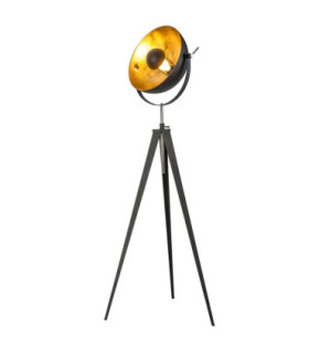 Bowy Tripod Floor Lamp Black E27