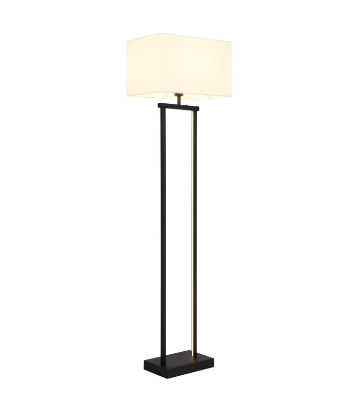 Sydney Floor Lamp with Shade Matt Black E27-1