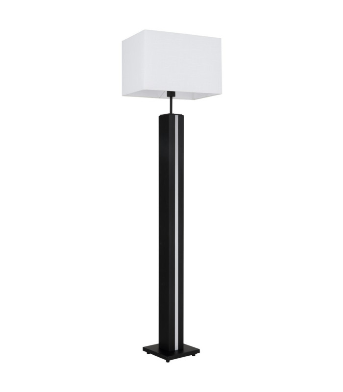 Forest Floor Lamp with Shade Dark Wood E27-3