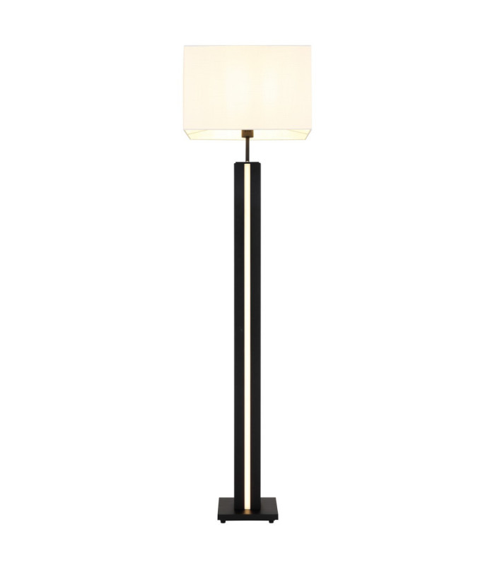 Forest Floor Lamp with Shade Dark Wood E27-4