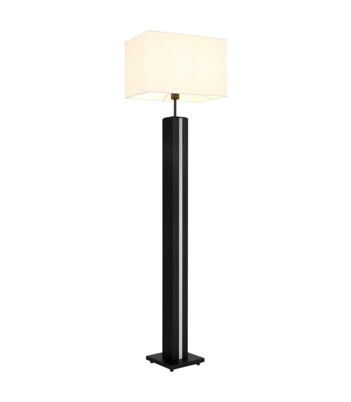 Forest Floor Lamp with Shade Dark Wood E27-7