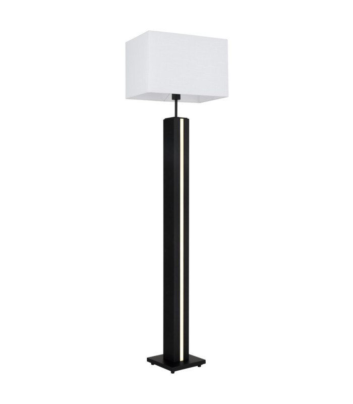 Forest Floor Lamp with Shade Dark Wood E27-8