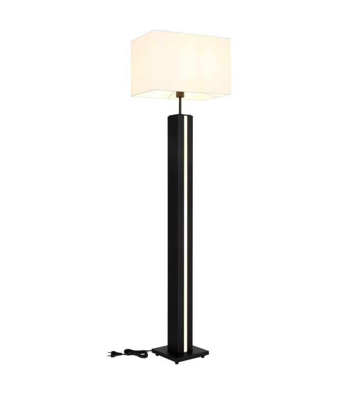 Forest Floor Lamp with Shade Dark Wood E27-10