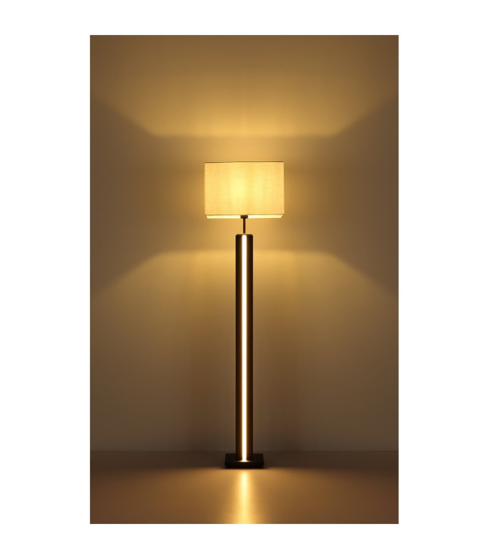 Forest Floor Lamp with Shade Dark Wood E27-11