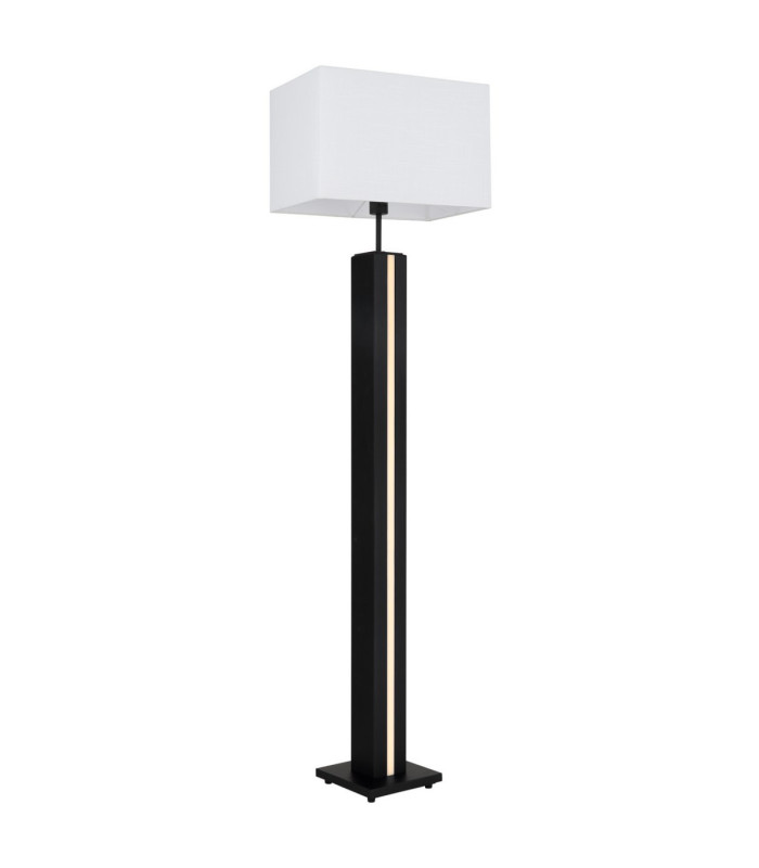 Forest Floor Lamp with Shade Dark Wood E27-12