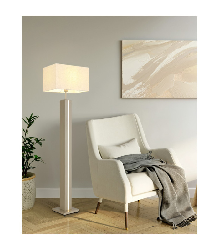 Forest Floor Lamp with Shade Matt Sand E27-2