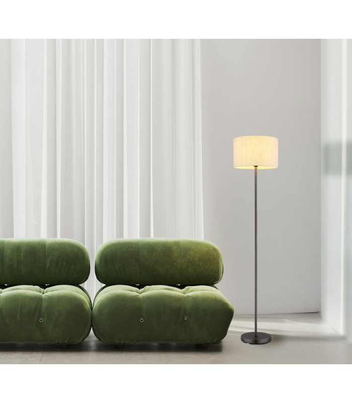 Thea Floor Lamp with Shade Matt Gunmetal E27-2