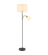 Thea Floor Lamp with Shade Matt Gunmetal 2x E27-1