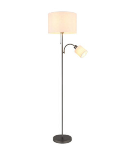 Thea Floor Lamp with Shade Matt Gunmetal 2x E27-1