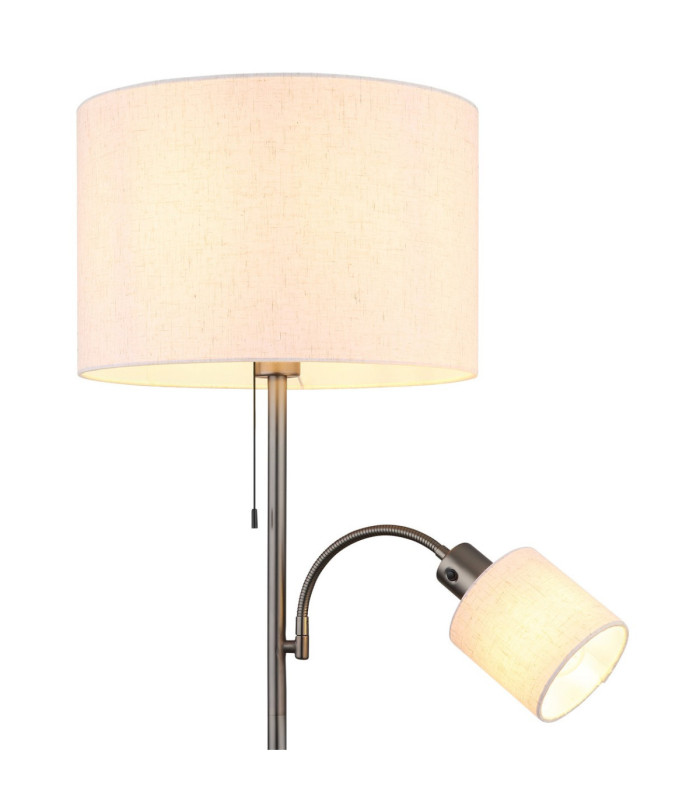 Thea Floor Lamp with Shade Matt Gunmetal 2x E27-4