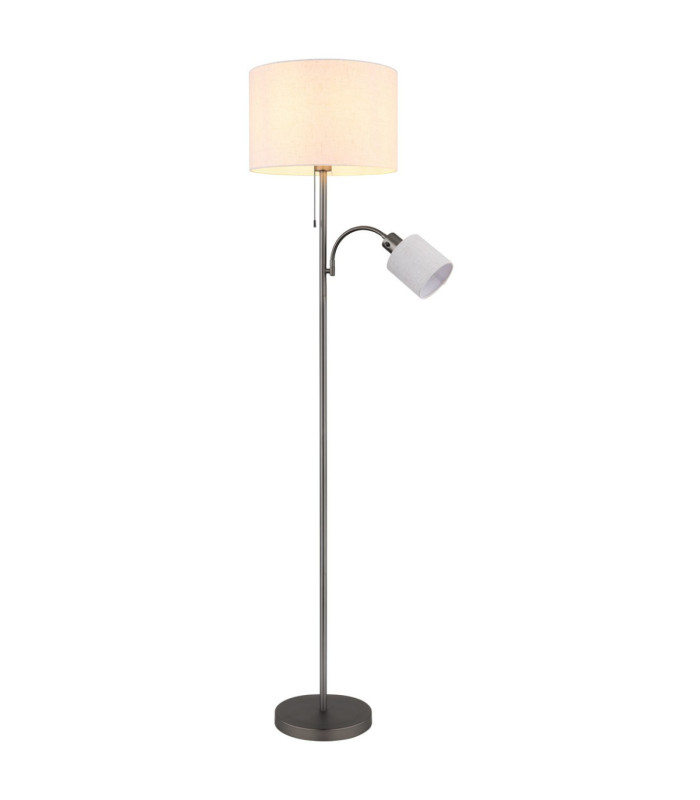 Thea Floor Lamp with Shade Matt Gunmetal 2x E27-5