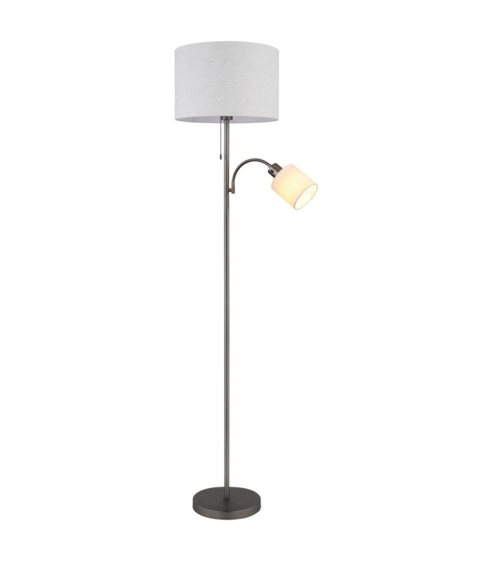 Thea Floor Lamp with Shade Matt Gunmetal 2x E27-6