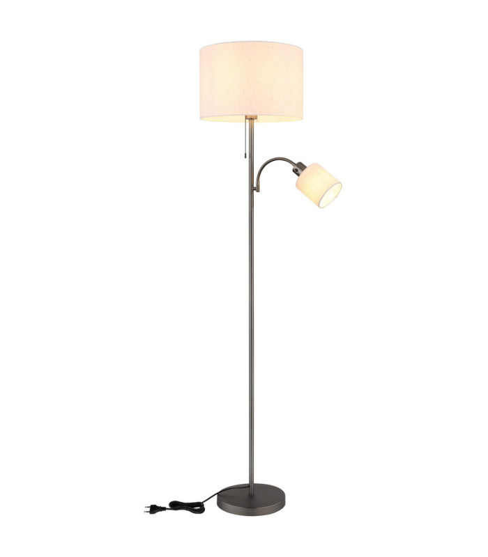 Thea Floor Lamp with Shade Matt Gunmetal 2x E27-7