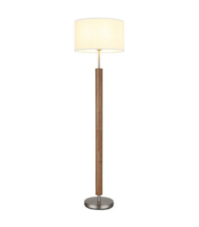 Mila Floor Lamp with Shade Matt Nickel E27-1