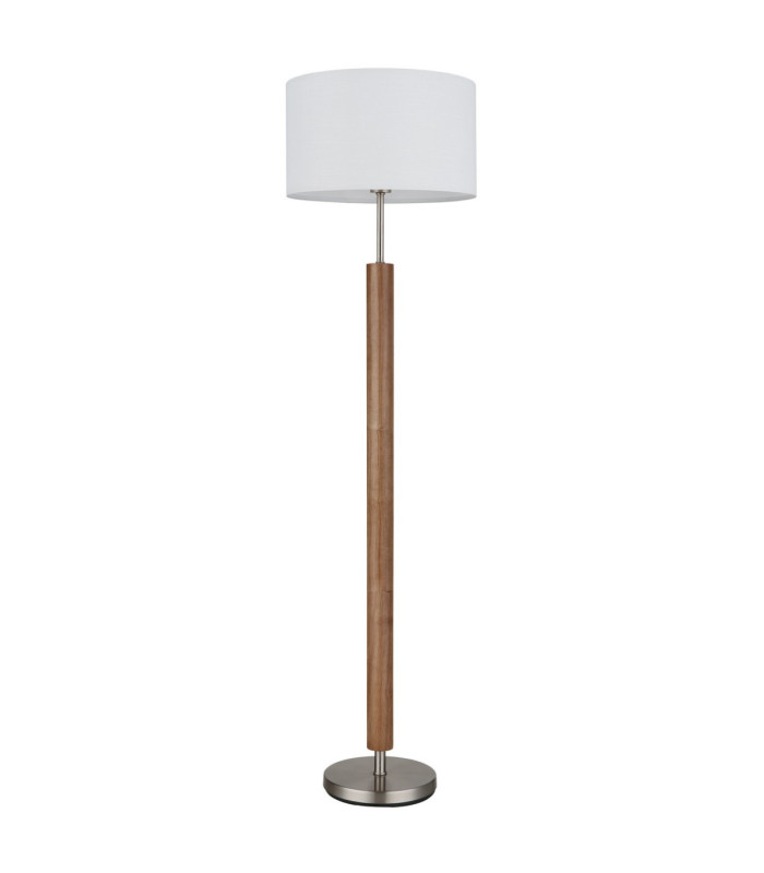 Mila Floor Lamp with Shade Matt Nickel E27-3