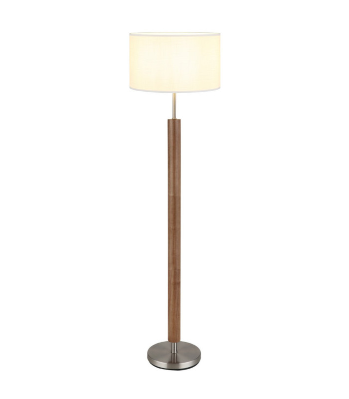 Mila Floor Lamp with Shade Matt Nickel E27-4