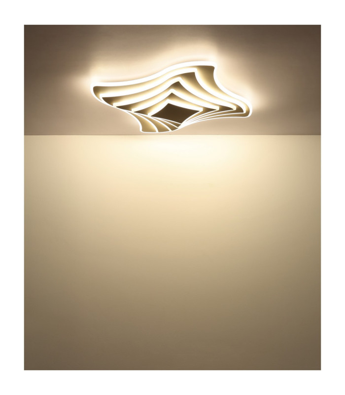Octavio Semi Flush Ceiling Light Matt Sand LED 2700/6000K-8