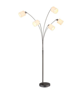 Thea Multi Arm Floor Lamp Matt Gunmetal 5x E27 LED-1