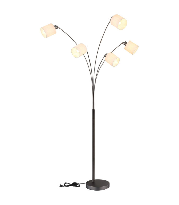 Thea Multi Arm Floor Lamp Matt Gunmetal 5x E27 LED-4
