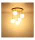 Harmon Globe Ceiling Light Matt Champagne 5x E14 LED-4