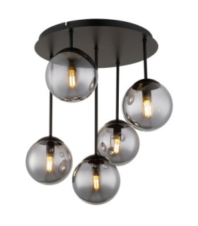 Harmon Globe Ceiling Light Matt Black 5x E14 LED-1