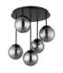 Harmon Globe Ceiling Light Matt Black 5x E14 LED-3