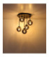 Harmon Globe Ceiling Light Matt Black 5x E14 LED-4