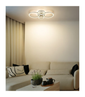 Loretta Semi Flush Ceiling Light Matt Coffee LED 3000/4000/6500K-2