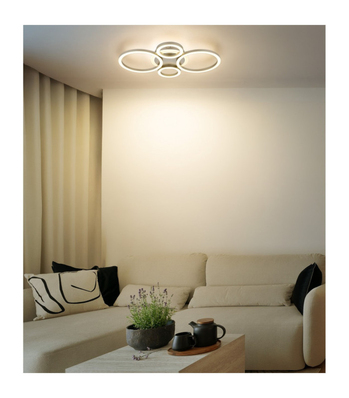 Loretta Semi Flush Ceiling Light Matt Coffee LED 3000/4000/6500K-2