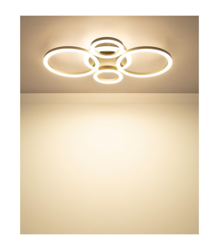 Loretta Semi Flush Ceiling Light Matt Coffee LED 3000/4000/6500K-7