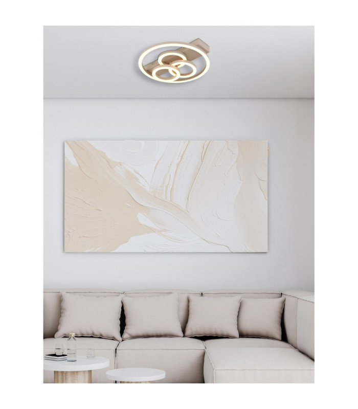 Darryl I Semi Flush Ceiling Light Matt Sand LED 3000/4000/6000K-2