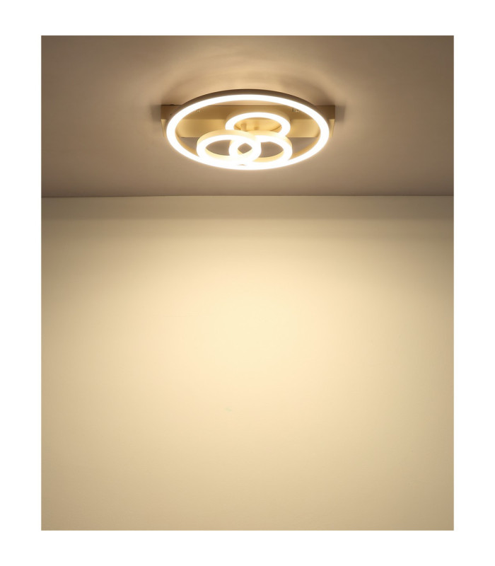 Darryl I Semi Flush Ceiling Light Matt Sand LED 3000/4000/6000K-9