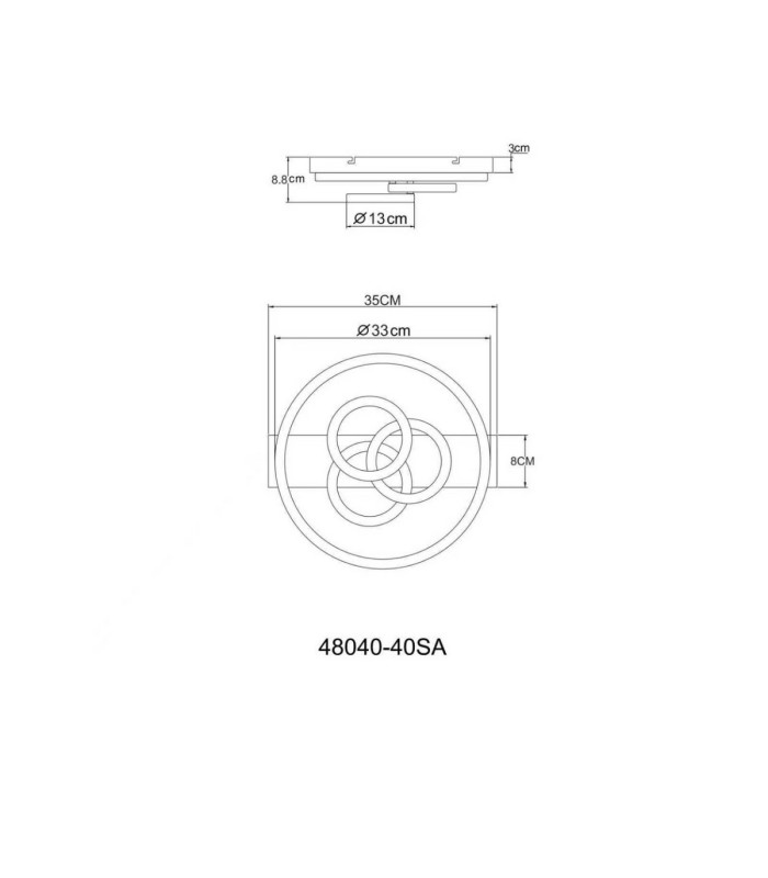 Darryl I Semi Flush Ceiling Light Matt Sand LED 3000/4000/6000K-10