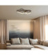 Syrakus Twin Square Semi Flush Ceiling Light Matt Coffee LED 3000K-2