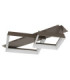 Syrakus Twin Square Semi Flush Ceiling Light Matt Coffee LED 3000K-3