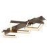 Syrakus Tripple Square Semi Flush Ceiling Light Matt Coffee LED 3000K-1