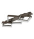 Syrakus Tripple Square Semi Flush Ceiling Light Matt Coffee LED 3000K-3