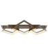 Syrakus Tripple Square Semi Flush Ceiling Light Matt Coffee LED 3000K-4